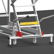 SICUR-STOP - Il kit di sicurezza SICUR-STOP permette di spostare scale su 4 ruote con peso superiore a 20kg e max 100 Kg.