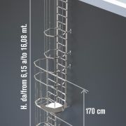 Vertical fixed ladder SVS.1 - Vertical safety ladder with landing