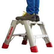 NDL - Sgabello professionale in alluminio a doppia salita - Professional aluminium double sided stool ladder