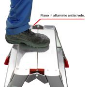 NDL - Sgabello professionale in alluminio a doppia salita - Professional aluminium double sided stool ladder