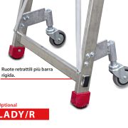 ND – A-frame double-sided aluminium ladder - Double sided A-frame ladder with wide rungs.
