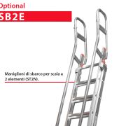 ST.2N - Multi-purpose 2-section professional aluminium ladder - Multi-purpose 2-section professional A-frame extractable ladder