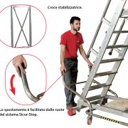 MFTS - Scala professionale a castello in alluminio - Professional warehouse ladder in compliance with EN 131.7