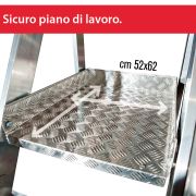 MFTS - Scala professionale a castello in alluminio - Professional warehouse ladder in compliance with EN 131.7