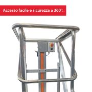 PICK - Aluminium picking ladder with electric lifting platform