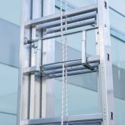 3CM - Scala professionale a corda a tre elementi in alluminio - Rope-operated 3-section ladder