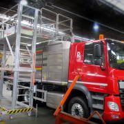 Trabattello speciale autocisterne e camion - Aluminium telescopic scaffold tower, for the maintenance of tankers and trucks.