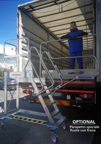 Scala system con parapetto speciale per camion